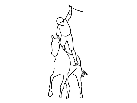 競馬 馬,動物,生き物,哺乳類,サラブレッド,競走馬,競馬,ポニー,干支,人のイラスト素材