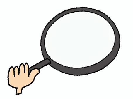 虫眼鏡 虫眼鏡,拡大,レンズ,手,pop調,手描き,挿絵,ワンポイント,素材,商用可のイラスト素材