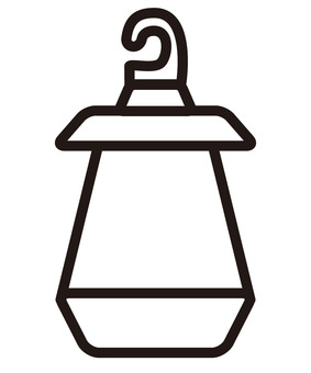 アウトドアキャンプランタン線画アイコン8 led,ランタン,防災,キャンプ,アウトドア,線画,アイコン,吊るす,フック,懐中電灯のイラスト素材