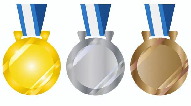 金銀銅のメダル メダル,金銀銅,1位,2位,3位,順位,トップのイラスト素材
