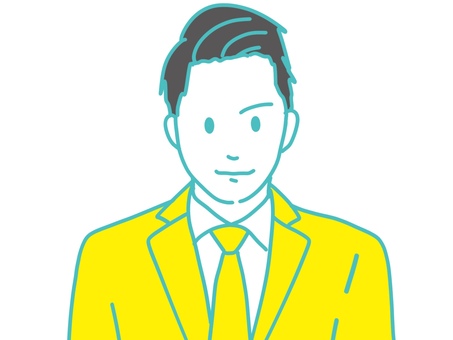 自信に満ちた表情のサラリーマン 人物,男性,自信,ドヤ顔,サラリーマン,スーツ,アジア系,クール,長袖,若いのイラスト素材