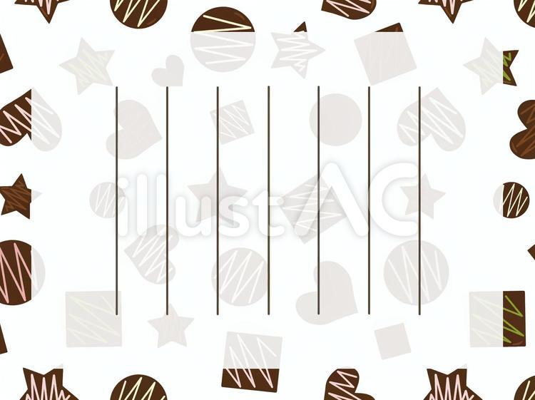 チョコレートの縦書き便箋 チョコレート,便箋,手紙のイラスト素材