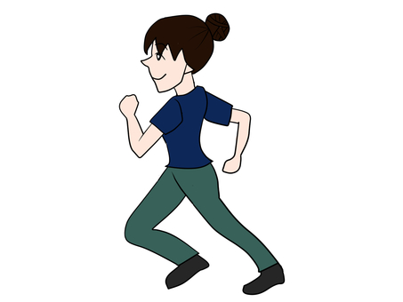動き出す 動く,進む,走る,前進,女,女性,走り出す,踏み出す,スタート,出るのイラスト素材