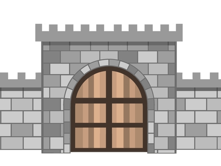 お城の城門 お城の城門 お城,城門,砦,門,閉城,要塞,扉,建物,正面,ゲートのイラスト素材