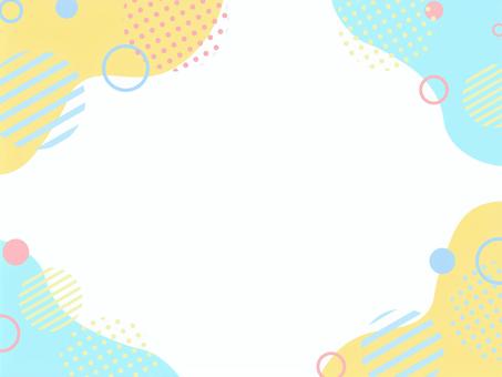 パステル流体メンフィス背景 オレンジ水色 背景,フレーム,メンフィス,パステル,流体シェイプ,ポップ,かわいい,水色,オレンジ,流体のイラスト素材