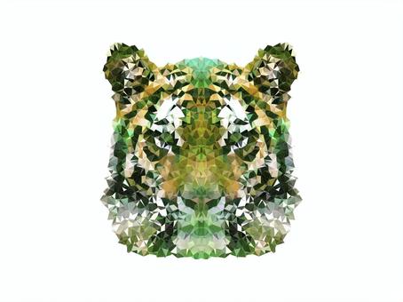 ポリゴンの虎 虎,顔,ポリゴン,図形,動物,アイコン,線対称,寅年,年賀状のイラスト素材
