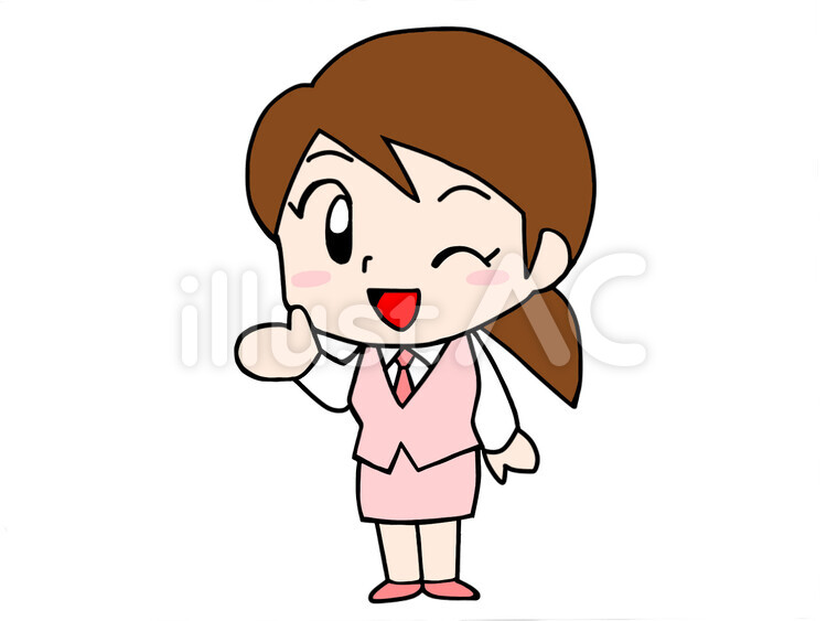 女性　OL　笑顔 女性,笑顔,女のイラスト素材
