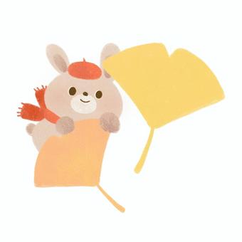 ginkgo and rabbit, , JPG and PNG