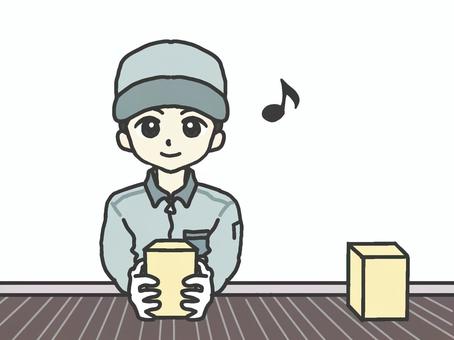 工場で目視検査する男性 工場,男性,ライン作業,目視,検査のイラスト素材