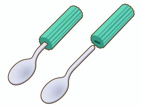 自助具1 自助具1 自助具,スプーン,食事,介護,柄,スポンジ,福祉,道具,グリップ,リハビリのイラスト素材