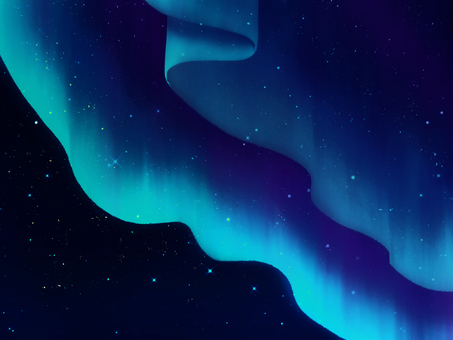 オーロラの背景05 空,大空,夜空,星空,闇夜,夜景,宇宙,銀河,天文,天体のイラスト素材