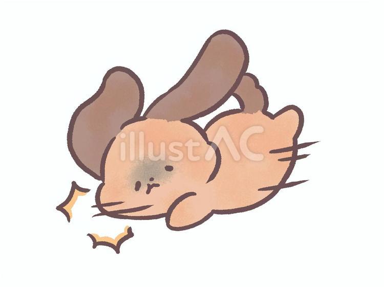 ずっこける犬イラスト - No: 25832537｜無料イラスト・フリー