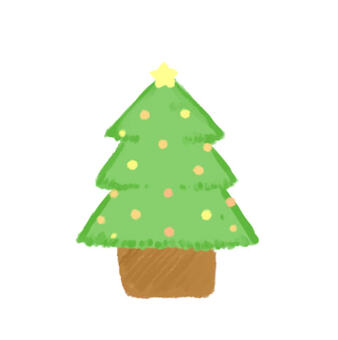 可愛いツリー クリスマスツリー,12月,行事,イベント,クリスマス,冬,かわいい,木,星,飾りのイラスト素材