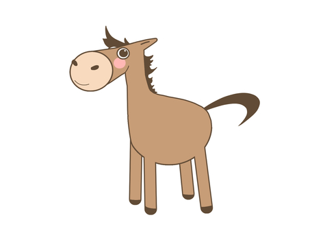 Illustration, animal, whole body, horse, 