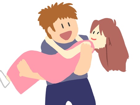 愛妻 冬,愛妻,男性,女性,人物,夫婦,夫,妻,パートナー,愛妻家のイラスト素材