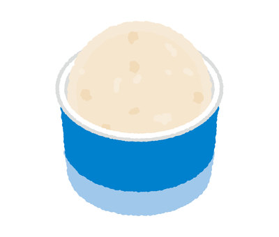 アイスクリーム・カップ カップアイス,アイスクリーム,アイス,デザート,スイーツ,バニラアイスクリーム,おやつ,バニラアイス,フレーバー,バニラのイラスト素材