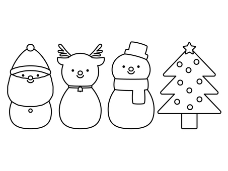 クリスマス砂糖菓子セット　太線