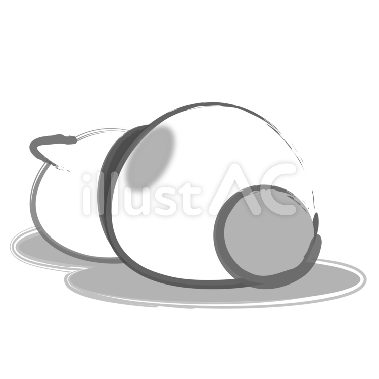 墨絵猫‐しょんぼり ネコ,ねこ,猫のイラスト素材
