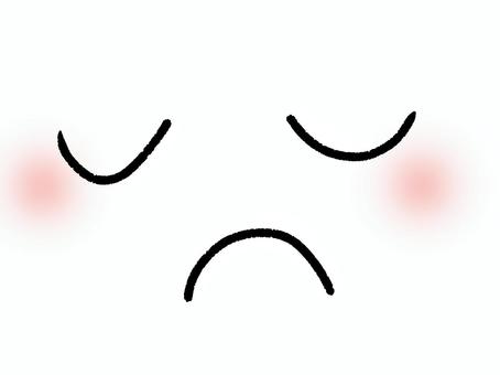 目を閉じる シンプル 顔,表情,白背景,ゆるい,閉じる,目を閉じる,不機嫌,呆れる,シンプルのイラスト素材