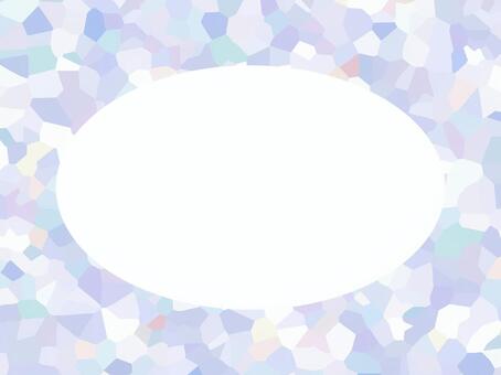 紫の幾何学模様の楕円フレーム118 フレーム,飾り枠,枠,囲み,楕円,楕円形,紫,カラフル,モザイク,背景のイラスト素材