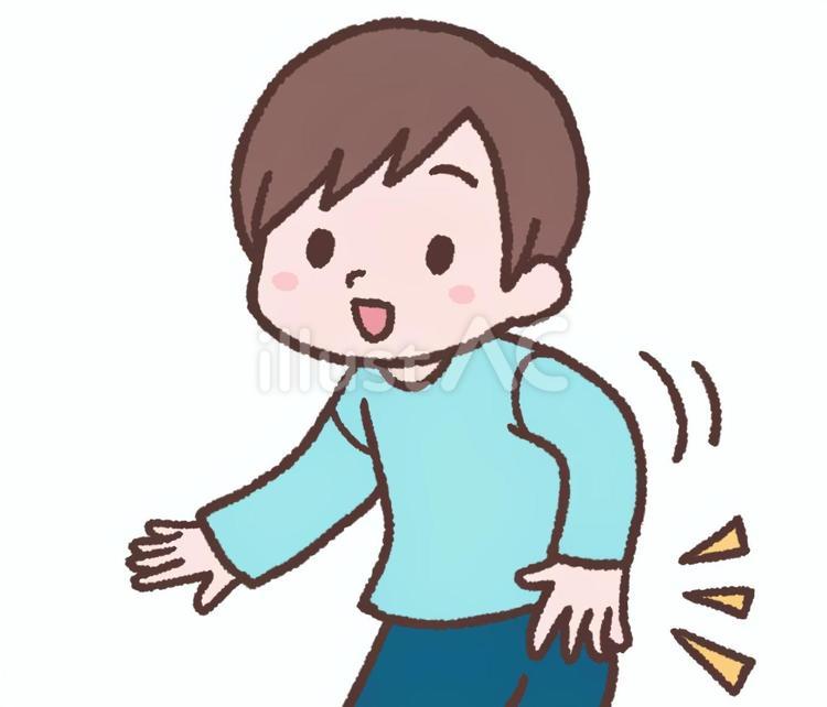 お尻をたたく　男の子 お尻,たたく,男の子のイラスト素材