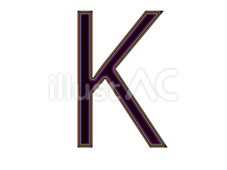 K k,アルファベットのイラスト素材