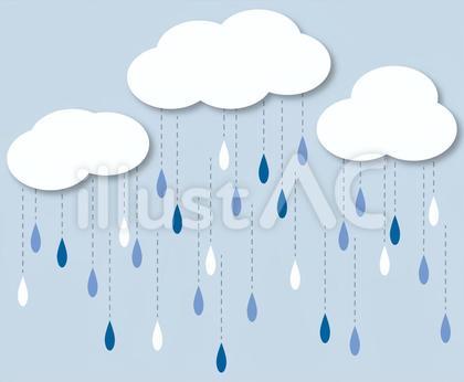 雨と雲のイラスト2