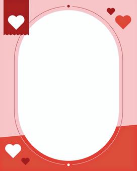 ラブリー枠 フレーム,枠,飾り,韓国風,ピンク,ラブリー,ハート,赤,丸,写真フレームのイラスト素材