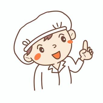 栄養士 給食さん,給食,調理師,コック,白衣,料理,調理のイラスト素材