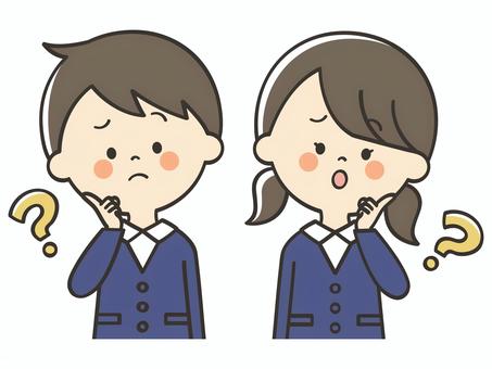 疑問に思うこどもたち 疑問に思うこどもたち わからない,疑問,質問,考える,謎,はてな,迷う,悩む,困る,男の子のイラスト素材