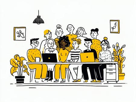 多様なメンバーのチームワーク