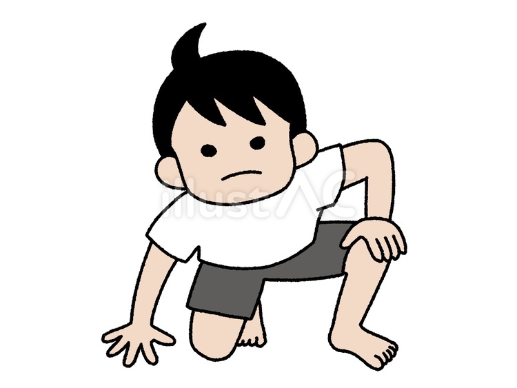 片膝をついて立ち向かおうとする勇敢な少年 立ち向かう,片膝,つくのイラスト素材