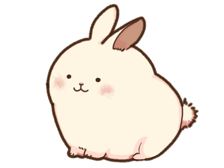 ゆるいうさぎ うさぎ,動物,小動物,ペット,ゆるい,かわいいのイラスト素材