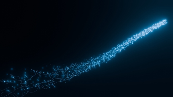 魔法の光が遠くへ消えていくネオン背景 背景,ネオン,エフェクト,流星,光,壁紙,スタイリッシュ,幻想的,神秘的,ファンタジックのイラスト素材