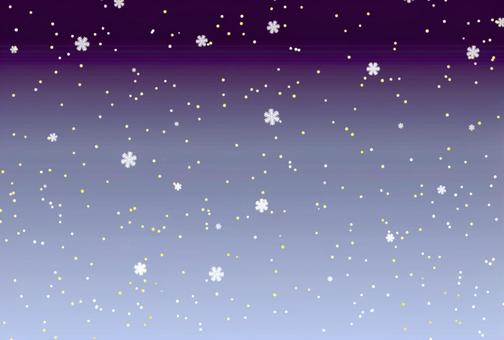 クリスマスの雪降る風景★グラデの背景壁紙 クリスマス,メリークリスマス,雪,結晶,冬,12月,1月,グラデーション,ネイビー,白のイラスト素材