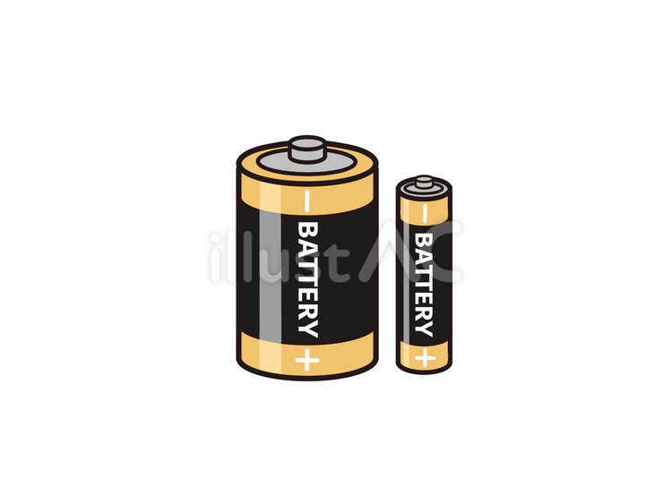 乾電池 乾電池,単三,電池のイラスト素材