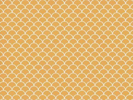 小さめうろこ文様 背景（黄色） 和柄,うろこ,鱗文様,うろこ柄,和風背景,背景,パターン,テクスチャ,スウォッチ,模様のイラスト素材