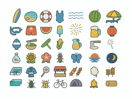 夏のイラストアイコン素材集①