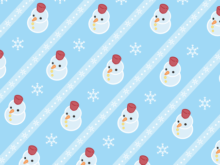 雪だるま いっぱい（水色）背景