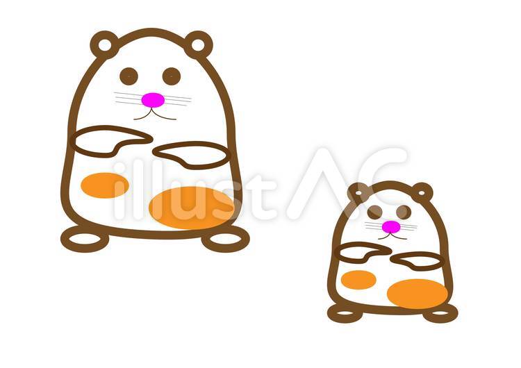 ハムスタ－ ハムスタ－,動物,かわいいのイラスト素材