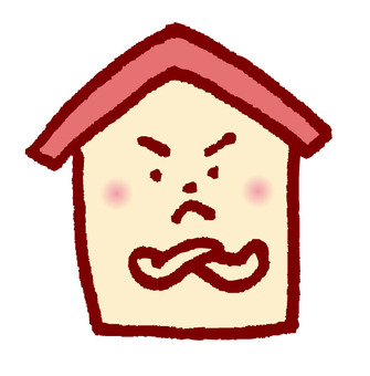 My house is angry., get angry, illustration, icon, JPG, PNG and AI