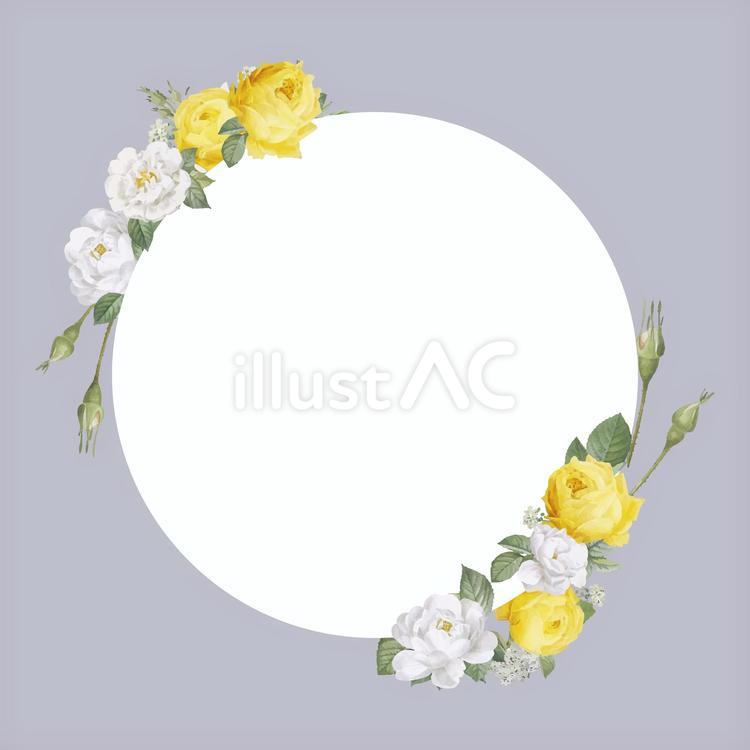 花のフレーム063 花,植物,フレームのイラスト素材