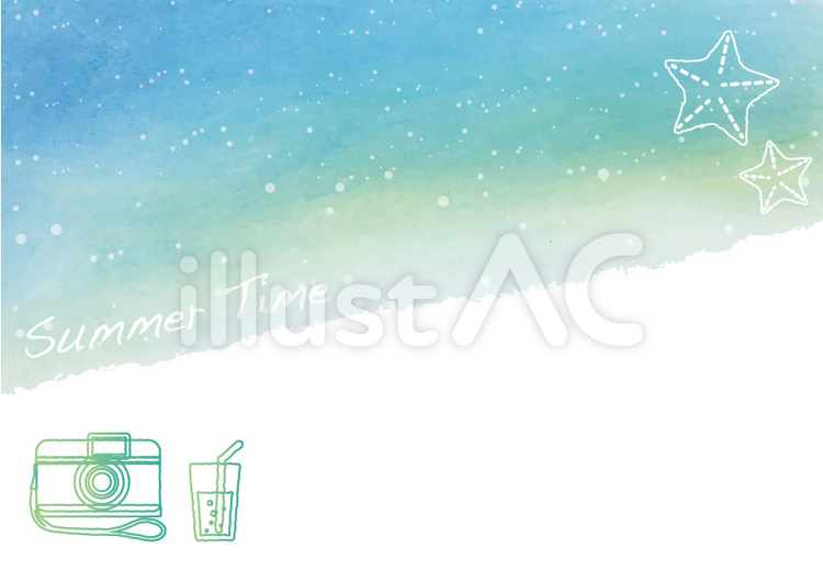 夏のフレーム 夏,フレーム,コピースペースのイラスト素材