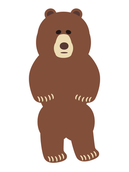 茶色い熊のイラスト素材9 茶色い熊のイラスト素材9 熊,くま,立つ,かわいい,野生,動物,爪,大きい,茶色,ヒグマのイラスト素材