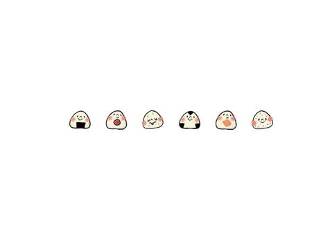 Onigiri line frame childcare illustration, , JPG and PNG