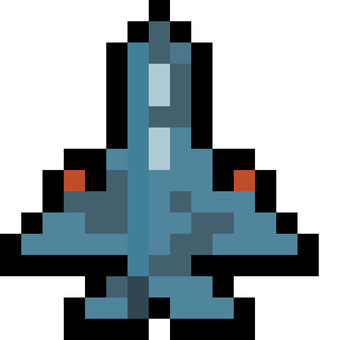 ドット絵アイコン迷彩ジェット戦闘機