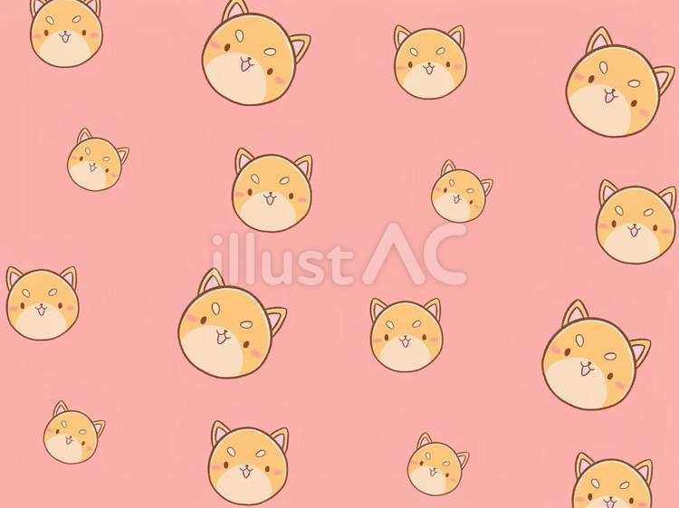 かわいい柴犬ちゃんの背景 パターン,背景,かわいいのイラスト素材