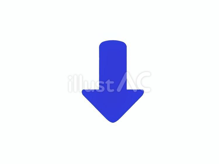 下降トレンドを表す青い矢印のアイコン 矢印,下降トレンド,下降のイラスト素材