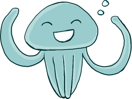 Jellyfish sea creature smile, con sứa, và dễ thương, vật sống, JPG, PNG và AI