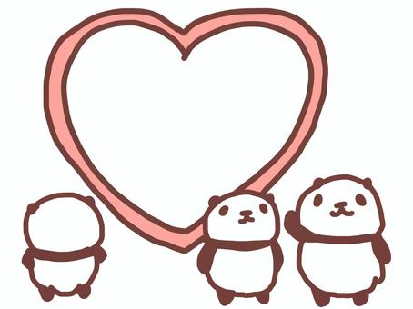 ハートフレームパンダ